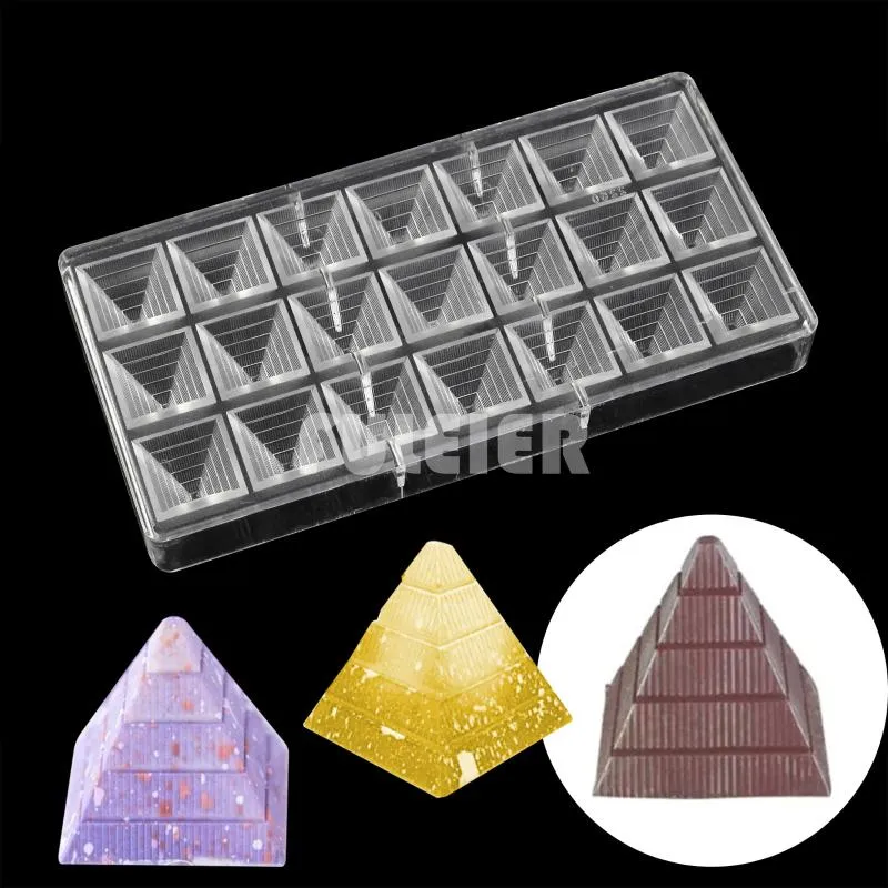 Bakken Gebak Gereedschappen 3D Polycarbonaat Chocolade Mal Voor Candy Bar Mold Snoep Bonbon Taart Decoratie Zoetwaren Tool Bakewar234u