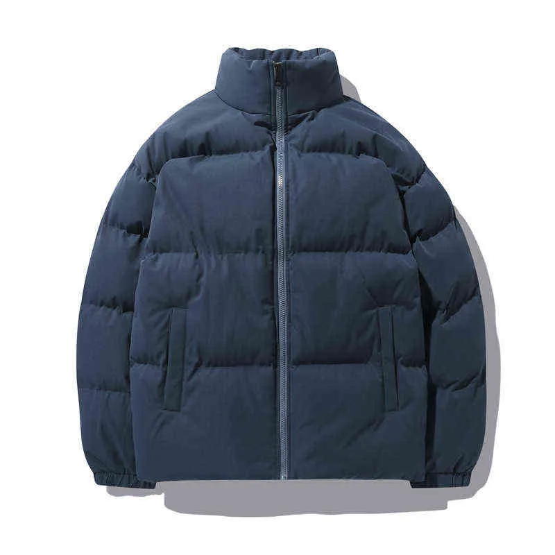 男性原宿カラフルなバブルコート冬の暖かいジャケット2021メンズストリートウェアヒップホップパーカー韓国の黒い服ダウンジャケットS-8xl Y1103