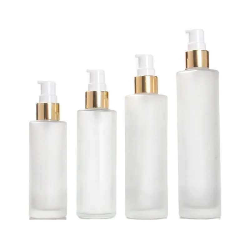 20ml 30ml 40ml 60ml 80ml 100ml 120ml Frosted Glass Spray Lotion Pump Bottle Empty Perfume Cosmetic Packaging 