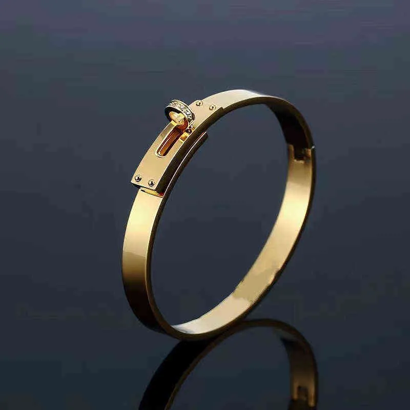 Браслеты очарования нержавеющей стали для женщин -дизайнеров роскошных ювелирных изделий H Bangles Gold Fashion1704658