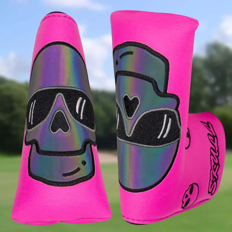 Golf Blade Putter Cover Pink Golf Club Cover do głównej skórzanej łopatki Puttera Putter z zamknięciem magnetycznym 2203106989578