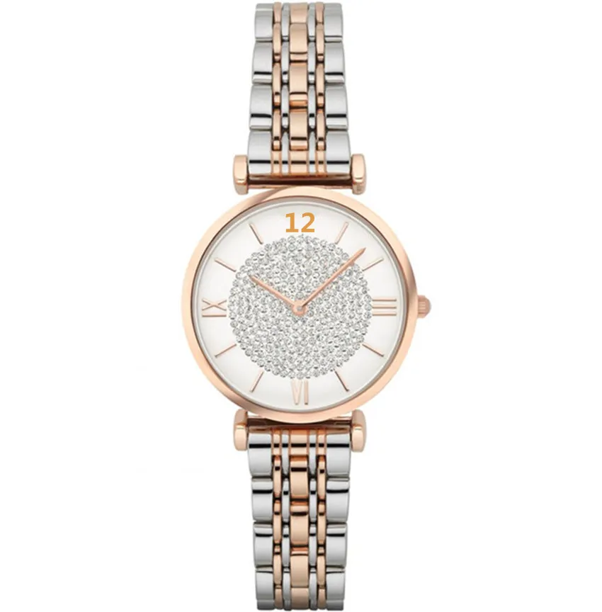Lady Watch med Box Quartz Movement Watch för Woman A1925 AM1926 1909 1908 1907 Luxury Geneva Fashion Crystal2762