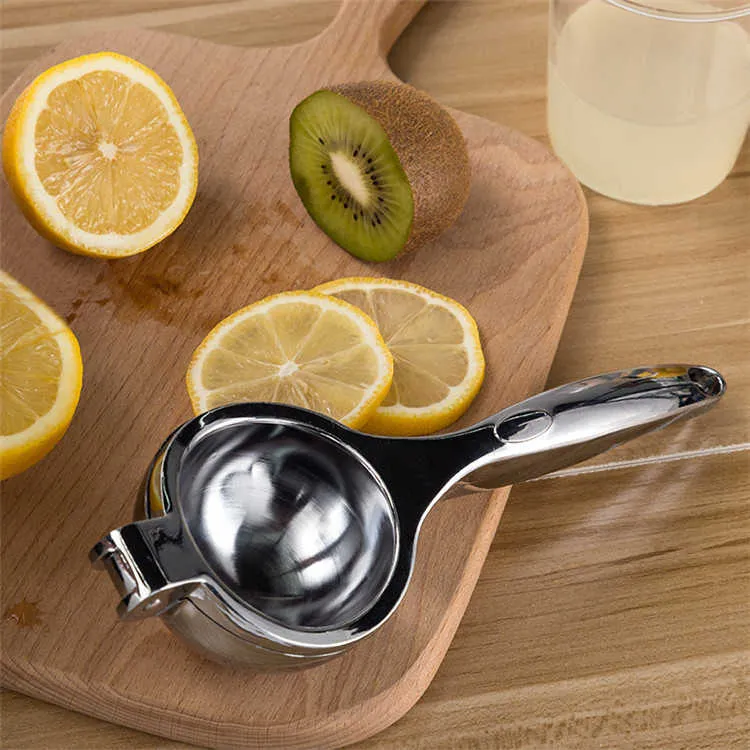 Handmatige citroen Squeezer Rvs Oranje Juicer Fruit Juice Citrus Pers Machine Handvat Multifunctionele Tool 210628