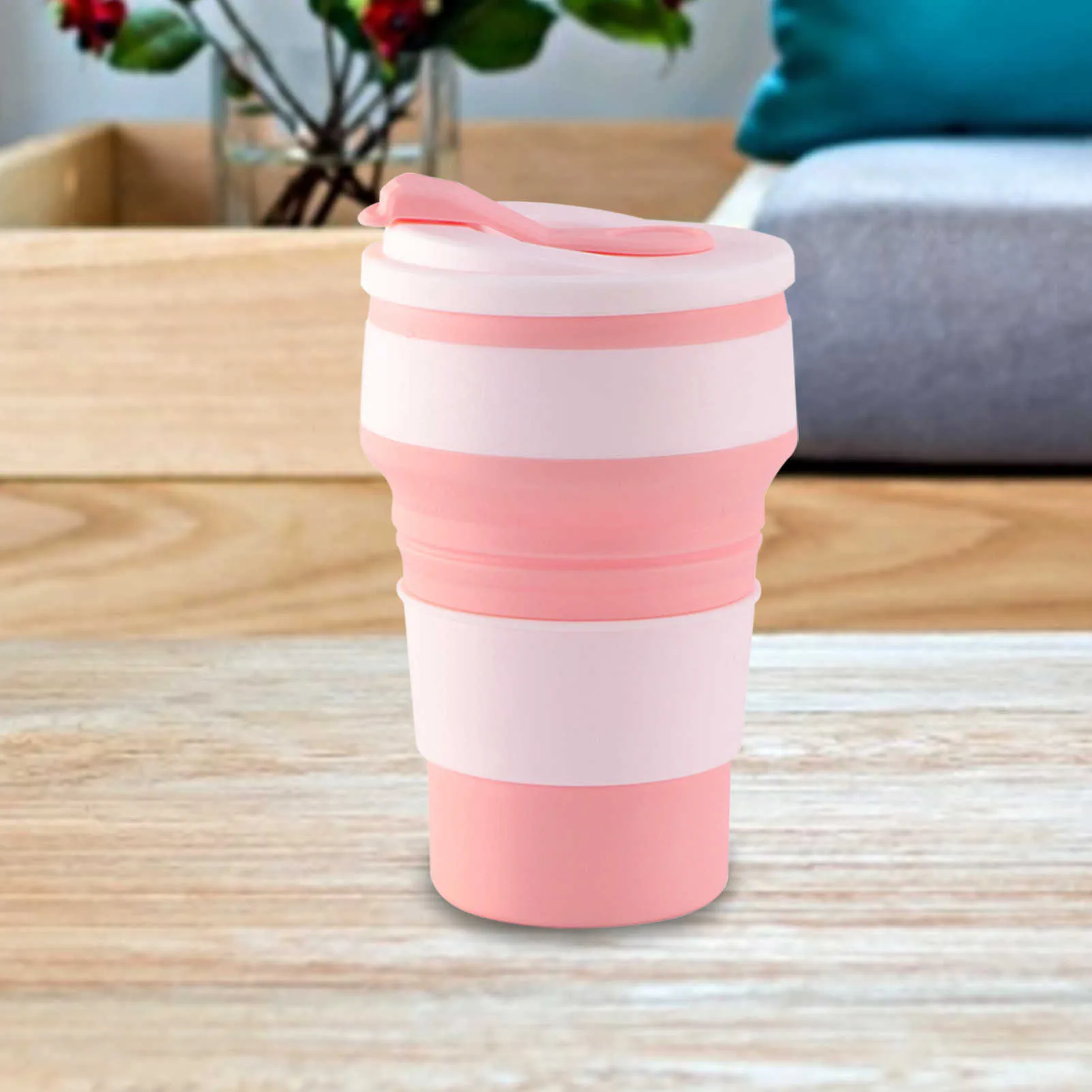 Outdoor Silikon Falten Wasser Tasse Mit Deckel Versenkbare Reise Mini Kaffeetassen Tragbare Gurgeln Copa Dropship Y0915