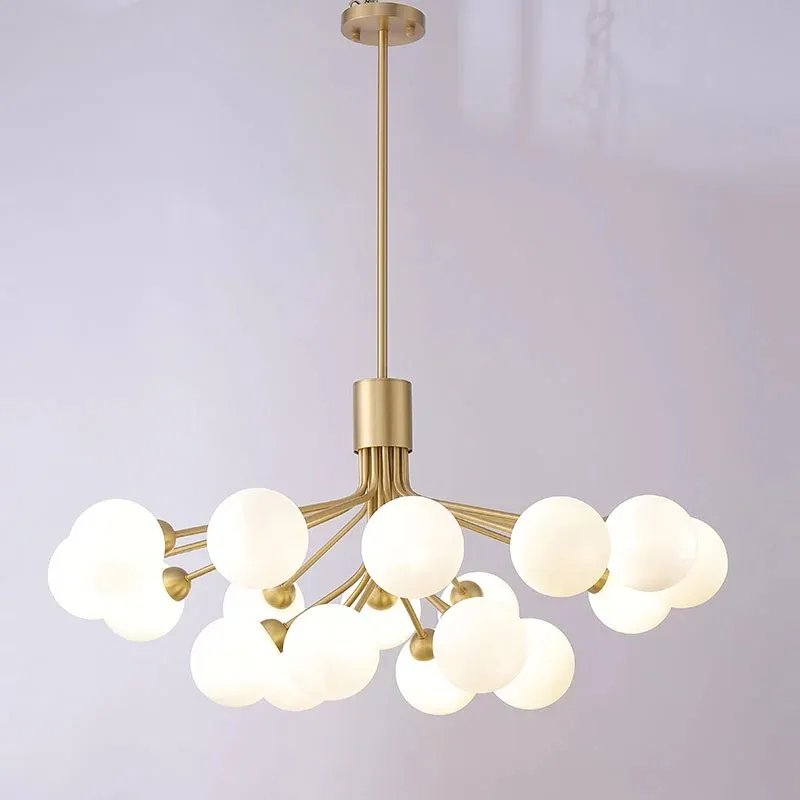 Nordic pingente lâmpadas ramo bolha de vidro sombra lustre iluminação moderna sala estar quarto romântico ouro pendurado luzes fi2655