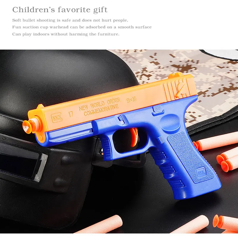 Soft Bullet Pistol Gun Toy Colorful Manual Firing Toy Gun Shotgun Airsoft For Kids Adults Boys Birthday Gifts CS Fighting