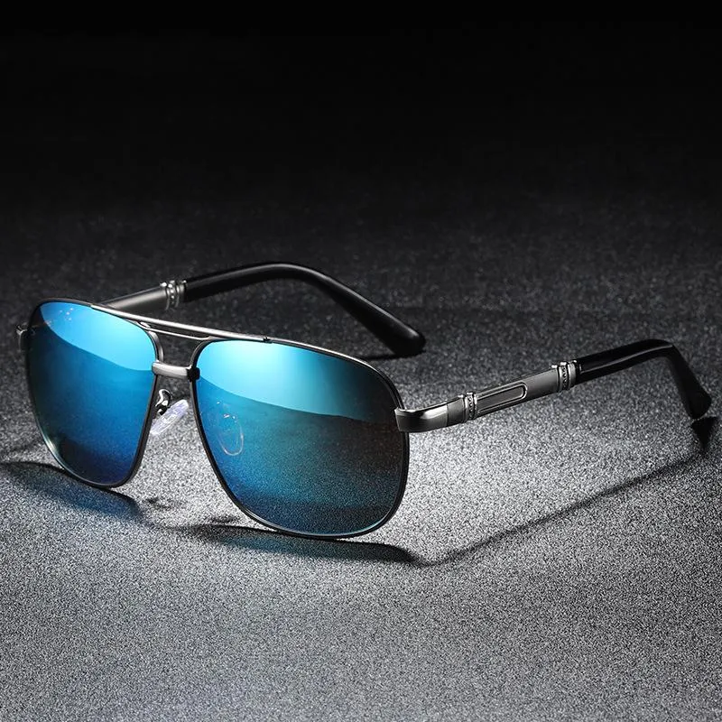 Lunettes de soleil Designer pour hommes polarisés 60 mm pilote aviation conduite pour les lunettes de poids masculines UV400 Gafas Sol Hombre275f