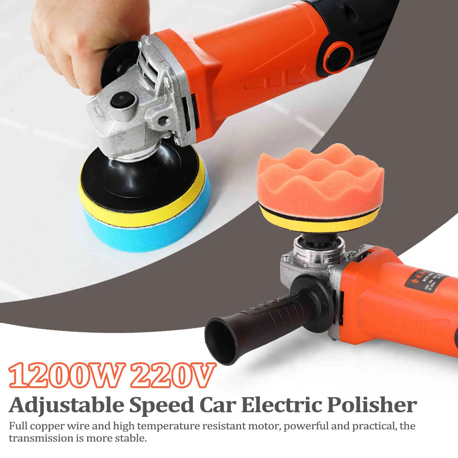 1200W 220V Einstellbare Geschwindigkeit Auto Elektrische Polierer Wachsen Maschine Automobil Möbel Polieren Werkzeug Geeignet Für Automotive