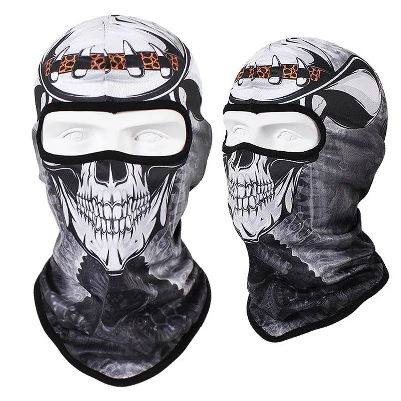 Cykelmössor masker Skull Print Bandana Balaclava Full Face Mask Scarf Outdoor Fishing Hunt Handing Neck Gaiter Cover Shield220w