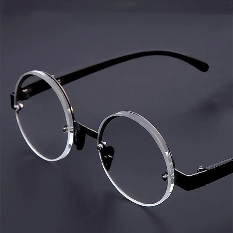 Zonnebril Retro Ronde Anti-vermoeidheid Leesbril Vrouwen Mannen Thee Clear Lens Glas Presbyopie Frame Dioptrie 1 0-4 0267r