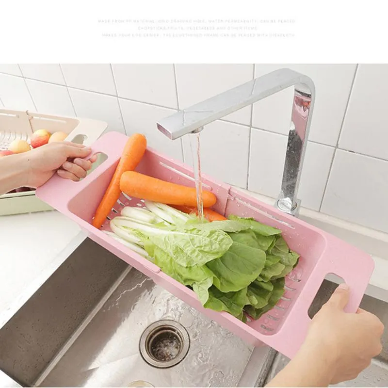 Cestas de suspensão filtro de pia da cozinha dreno vegetal frutas ajustável escorredor cesta ventosa esponja rack armazenamento ferramenta filtro 217r