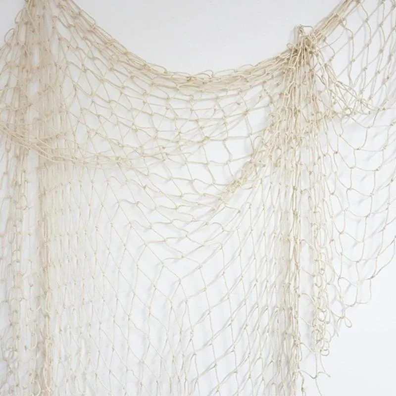 Żaluzje 100 200 cm sieci rybackie tkanina ratunkowa w stylu śródziemnomorskim pierścień pływa