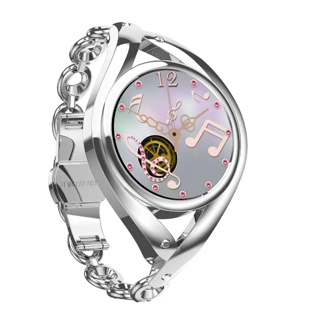 LEMFO Exquis 11MM Cadran Mince Déesse Montres Bracelet Pression Artérielle Fréquence Cardiaque Surveillance Physiologique Montre Intelligente Femmes Wris286m