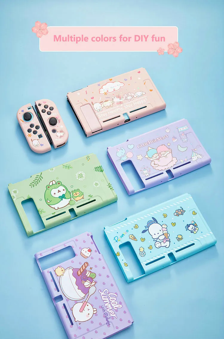 Nintend Switch Case Cute Cartoon Full Cover Shell Joy-Con Controller Shell Custodia rigida in TPU Nintend Switch Accessori 210317