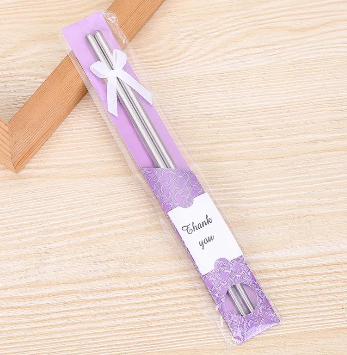 Stainless-Steel metal Chopsticks wedding Gifts for business birthday Home Tableware gift Whole244H