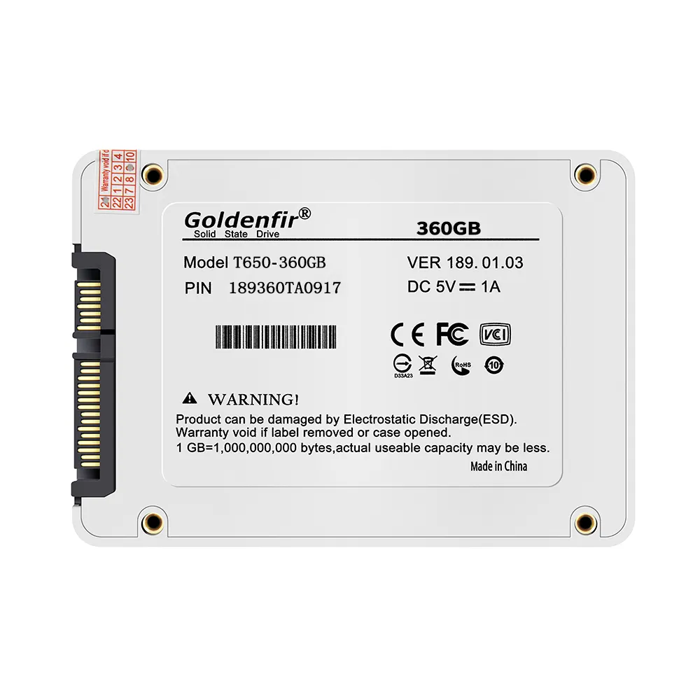 Festplatte SSD 360 GB Solid-State-Laufwerk für Deskbook Nnotebook 360 GB SSD-Festplatte intern
