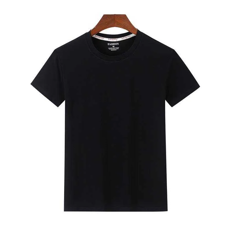 Solid Color Men's T-Shirts 100% Cotton Casual Short Sleeve T-shirt Mens High Quality Tee Shirt Summer Camisetas Hombre 210707