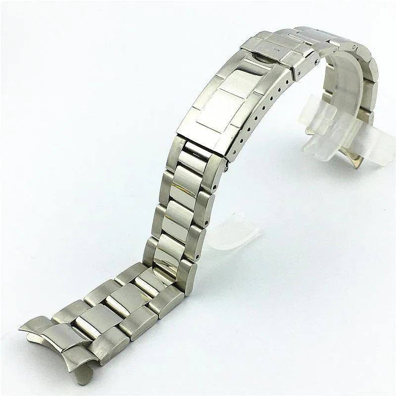 Uhrenarmbänder WatchBracelet für Serienzubehör Band 20mm Diving Grid 3 Bead Men Edelstahl Oyster Perpetual Strap266s