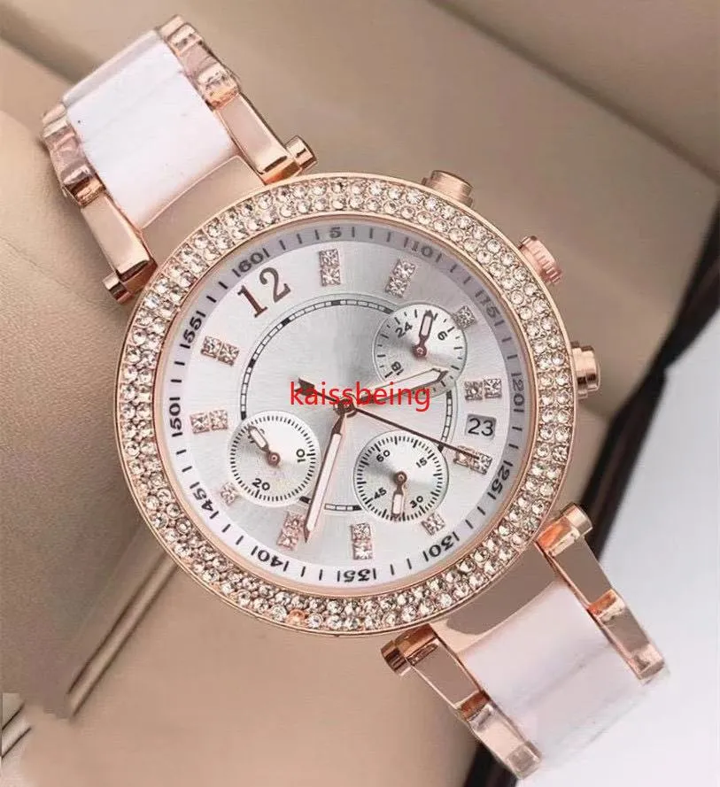 2021M Dédié à la montre de calendrier pour femmes Shi Ying incrustée de diamants, à la mode, en acier Foaz watchES6