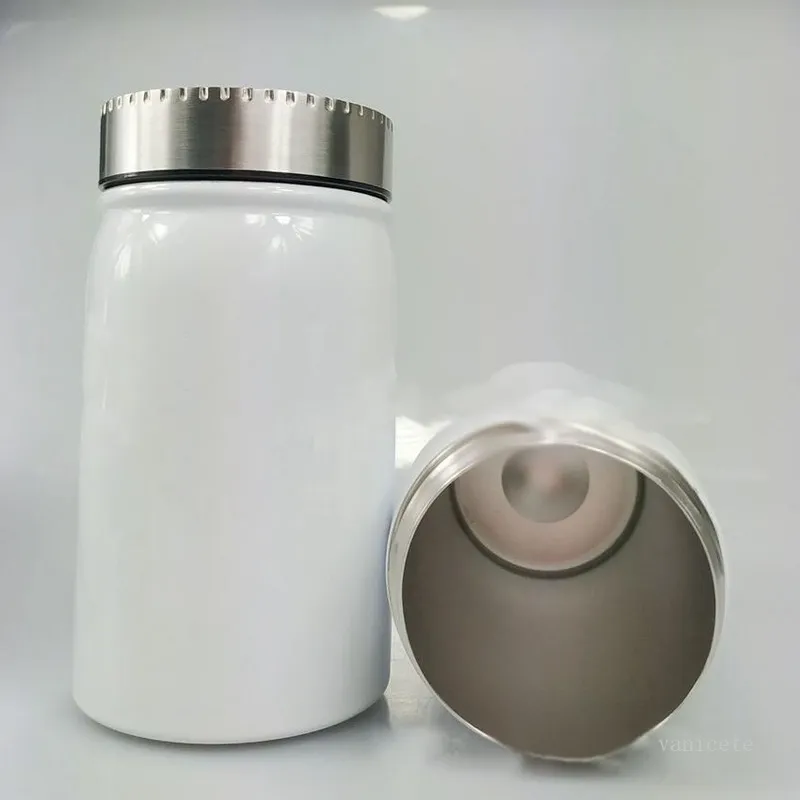 Gobelets 500 ml Sublimation Mason Jar avec paille et couvercle 17 oz Wine Mason Mugs Bouteilles d'eau en acier inoxydable By Sea T2I52344-0
