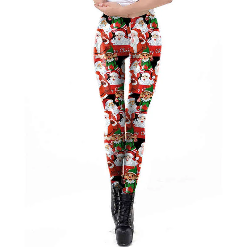 Christmas Leggings For Women St Patrick's day Leggins 3D Printed Workout Stretch Trousers Pants Skinny 211215