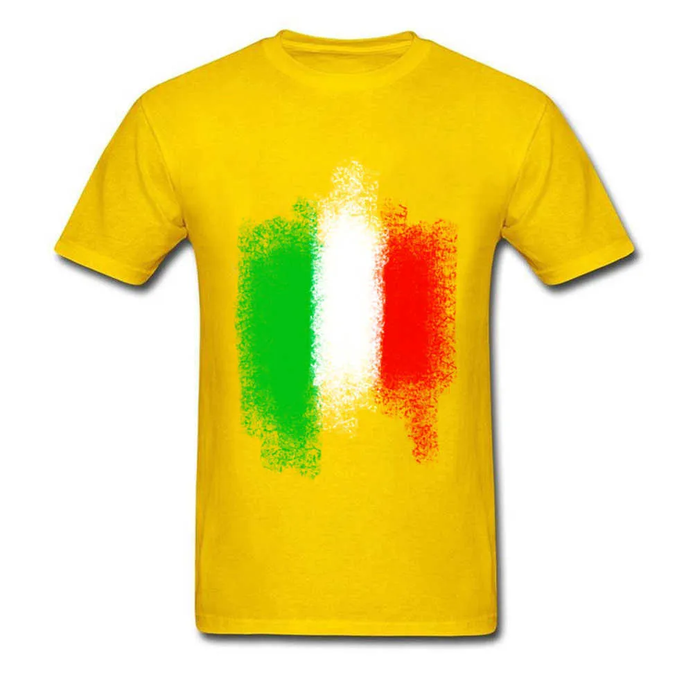 Italy flag T Shirts New Arrival Short Sleeve Gift All Cotton O Neck Boy Tops Shirts Summer Tops & Tees Labor Day Italy flag yellow