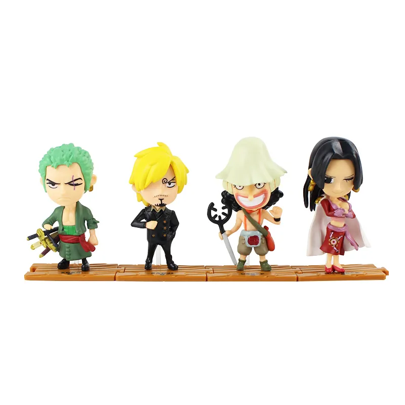 10 teile/los ONE PIECE Action-figuren Anime Luffy Zoro Nami Robin Chopper Sanji PVC Brinquedos Sammlung Figuren Spielzeug X0503