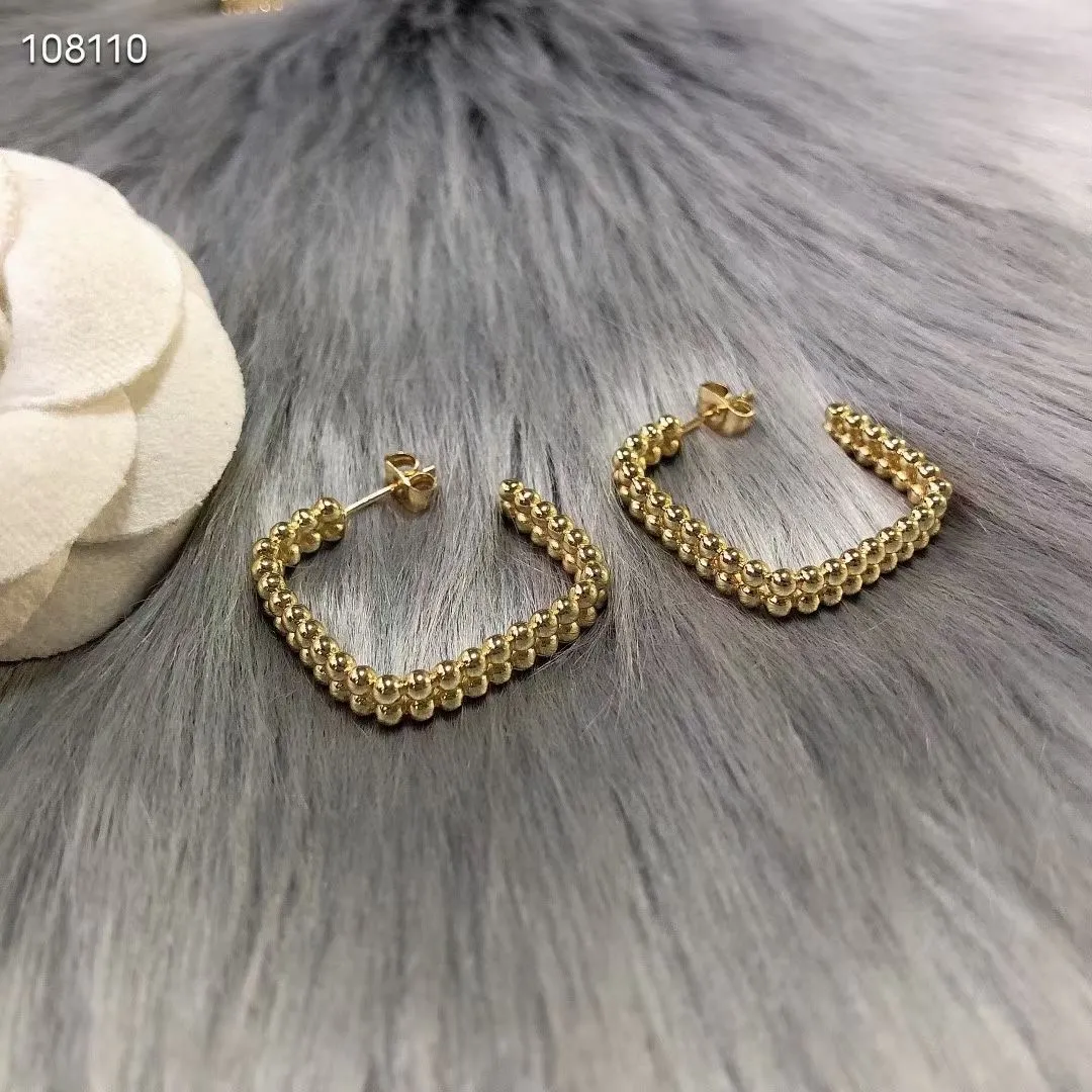 BALE reproductions officielles plus haute qualité goujons marque designer femmes boucles d'oreilles mode laiton plaqué or boucle d'oreille de luxe a265Y