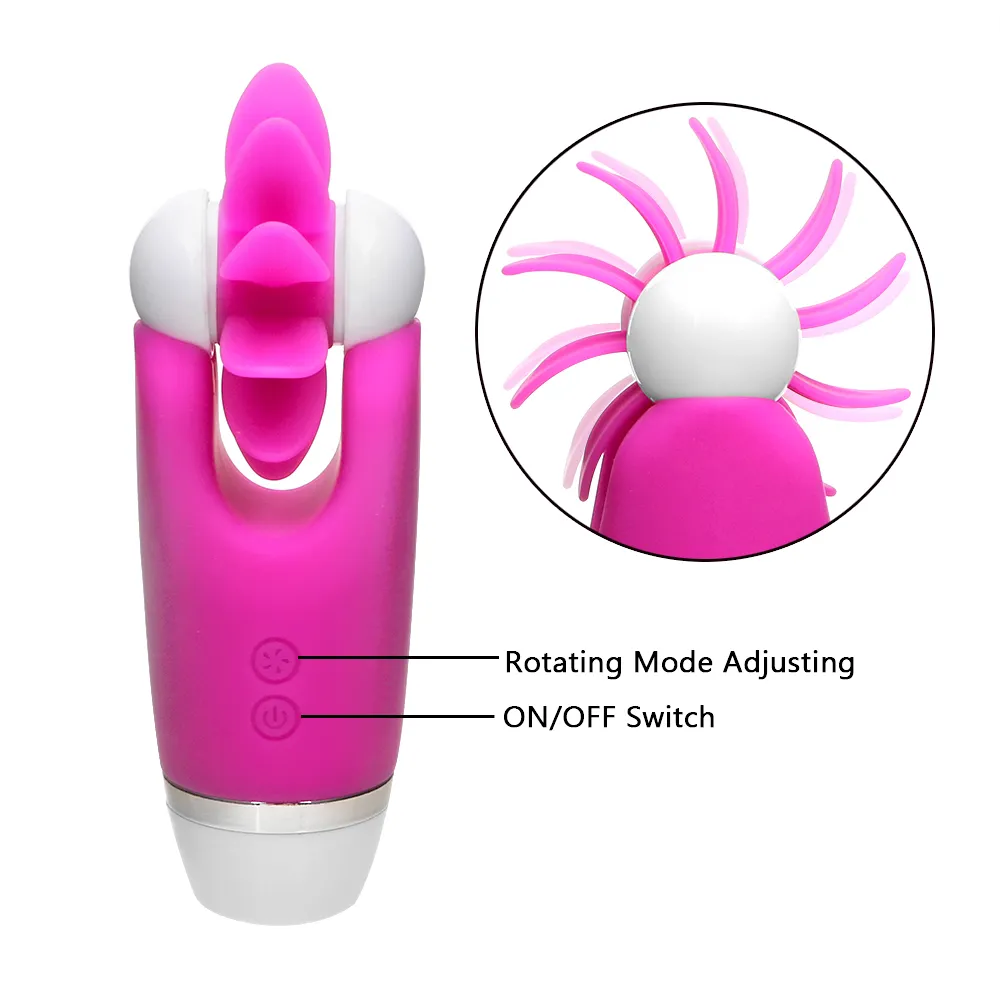 12 vibratrice de langue Lictume Femelle Masturbator Nipple Clitoris Stimulateur rotation oral gspot massage sex Toys for Women x035608259