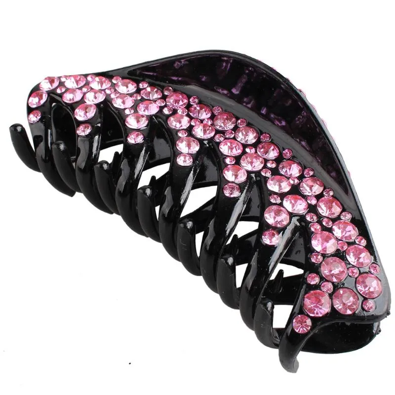 Strass coloré Big Hair Claw Femmes Shny Crystal Hairclips Serrage Chapeaux Crysral Épingles À Cheveux Accessoires Grip Clips Barrett317q