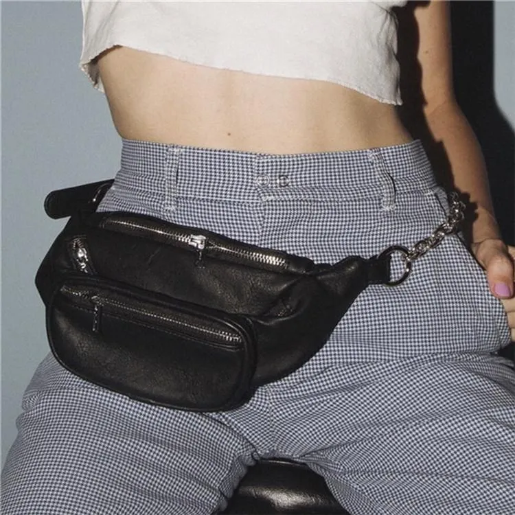 Bolsas de cintura feminino Fanny Pack Brand Designer Belt Saco Cadeir Black Crossbody Messenger Cool Chefe Simple189r