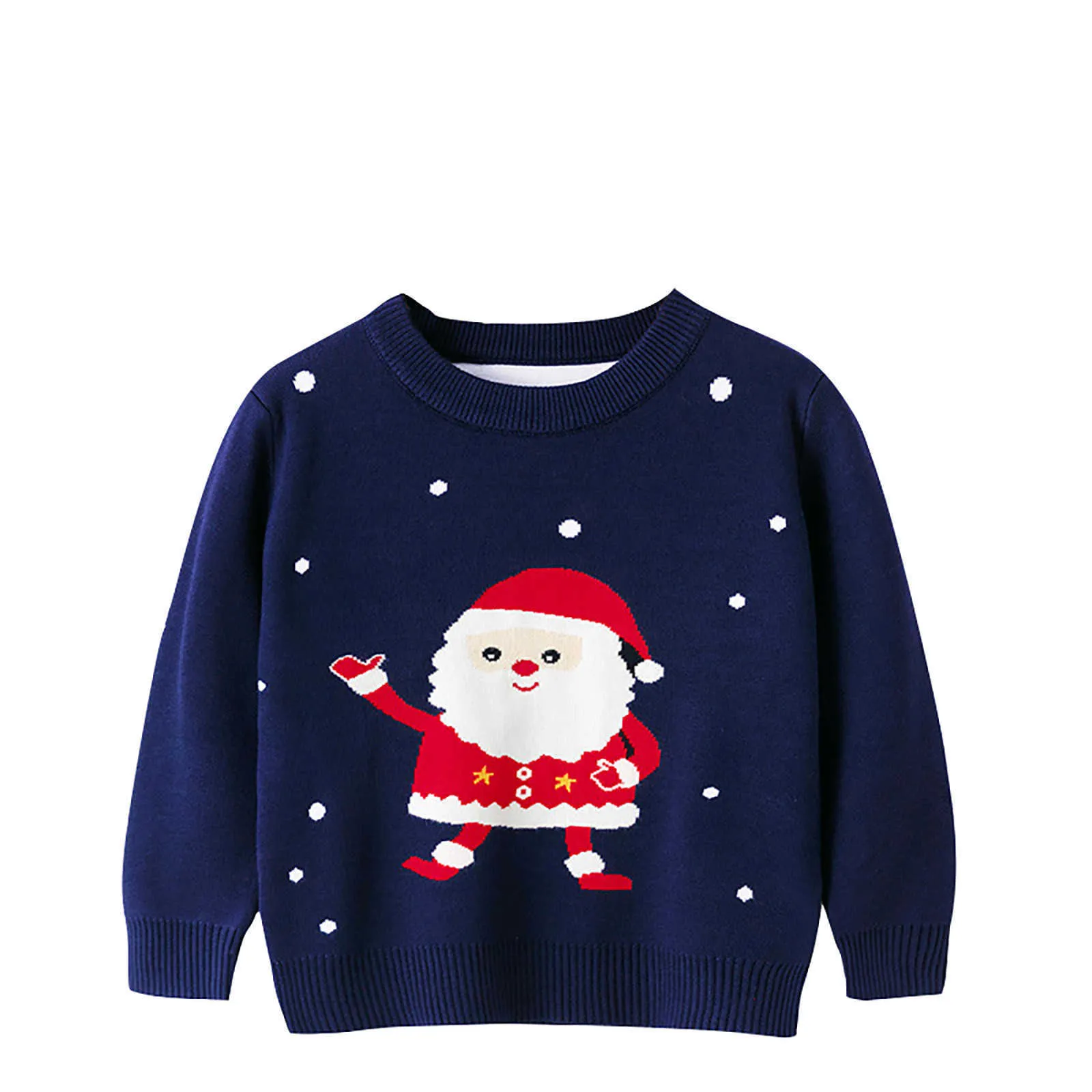 Toddler Youth Teen Boys Girls Christmas Cartoon Knit Print Sweater Knitwear New 2021 Baby Sweater For Girl Cartoon print Y1024