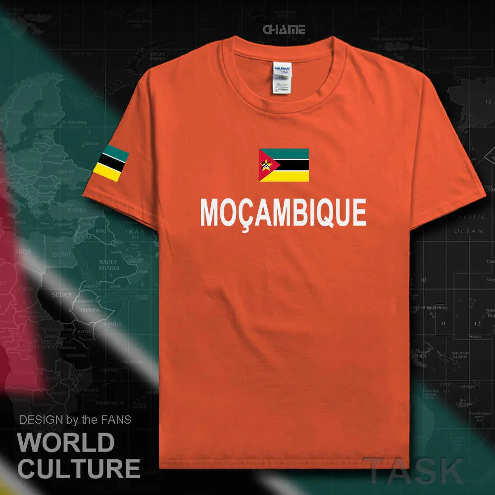 Mozambique hommes t-shirt afrique mode maillot nation équipe 100% coton t-shirt vêtements t-shirts pays sportif MOZ mozambicain X0621