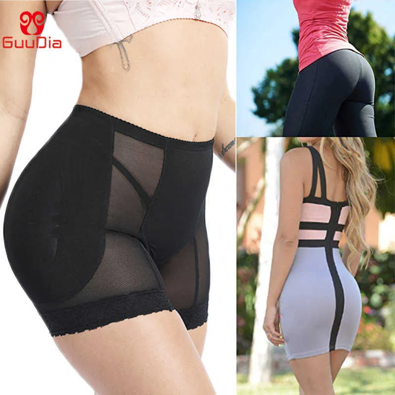 Guudia Kadınlar Yastıklı Kontrol Külot Artırıcı Butt Kaldırıcı Vücut Şekillendirici Seksi Mesh Shapewear Kalça Pedleri Külot Şekillendirici