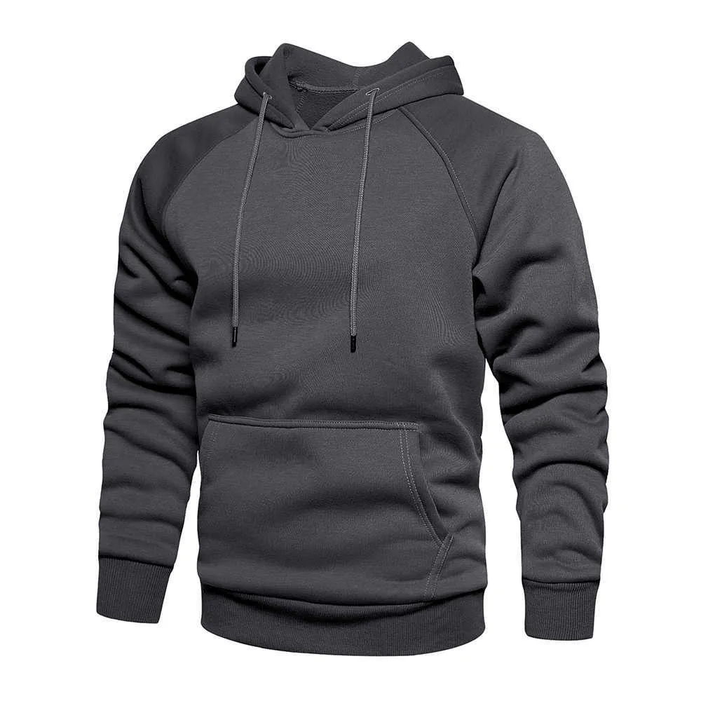 Heren Hoodie Herfst Winter Mode Heren Hip Hop Casual Sweatshirt Solid Pullover Trainingspak VS / EUR Maat 210813