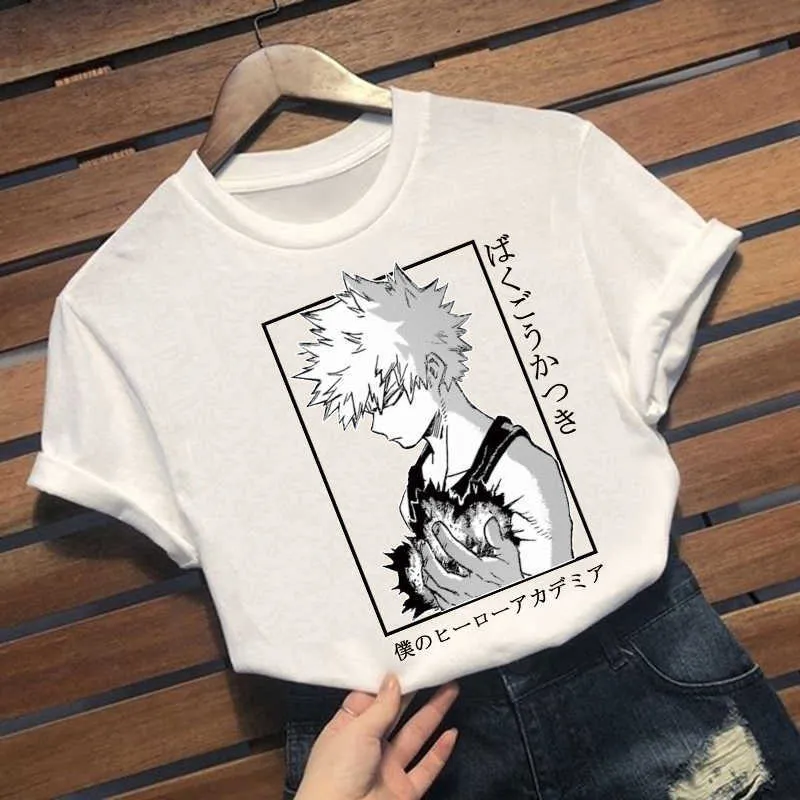 2020 Anime Shirt My Hero Academia Cosplay T Shirts Bakugou Katsuki T-shirt X0621