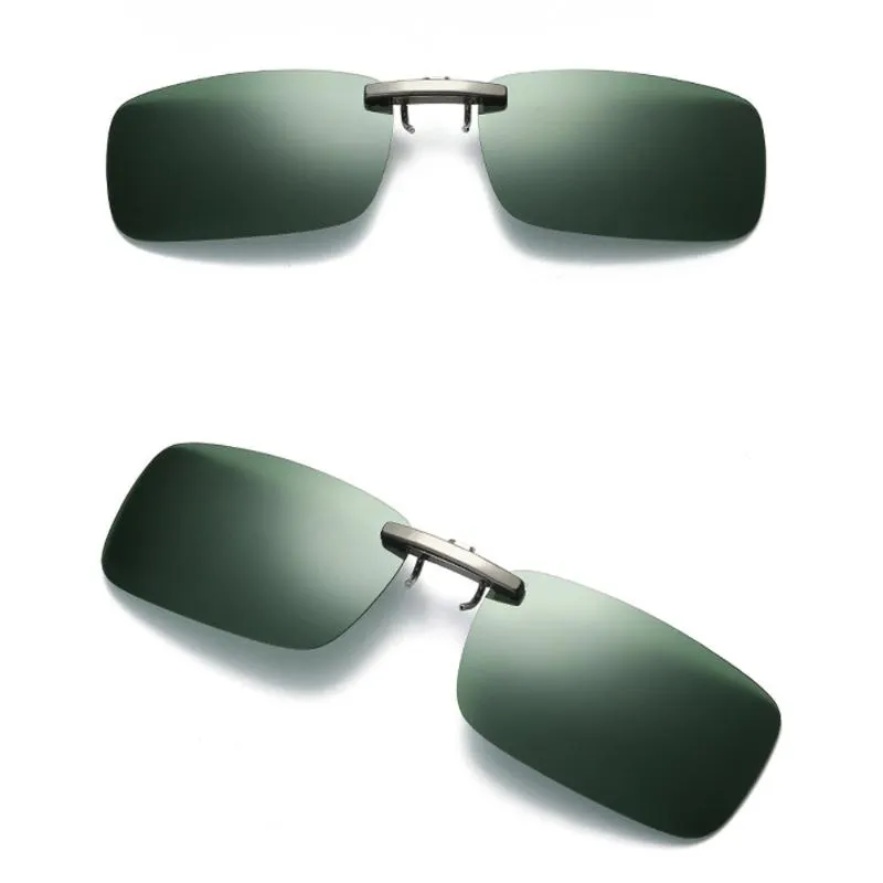 Lente de visión nocturna desmontable para conducir, gafas polarizadas de Metal con Clip, gafas de sol para conductor de coche, gafas masculinas Vintage # y5266p