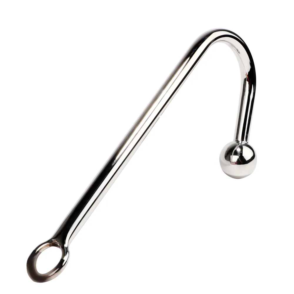 yutong IKOKY Stainless Steel Anal Hook Prostate Massage Gay Butt Plug with Ball Dilator Toys for Men and Women Metal277W