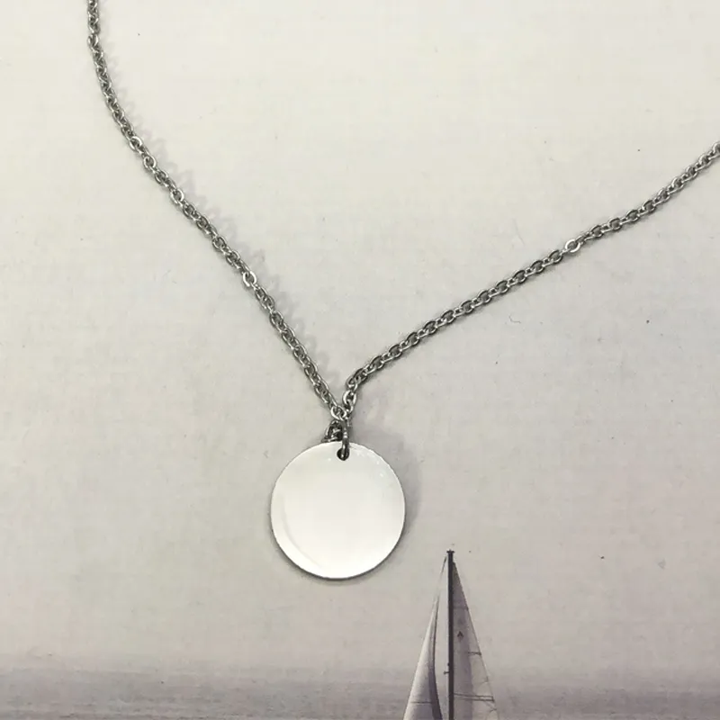 Круглое ожерелье, женская цепочка из нержавеющей стали, подвеска для пары, ювелирное изделие на шею, подарок для подруги, аксессуары Whole259S