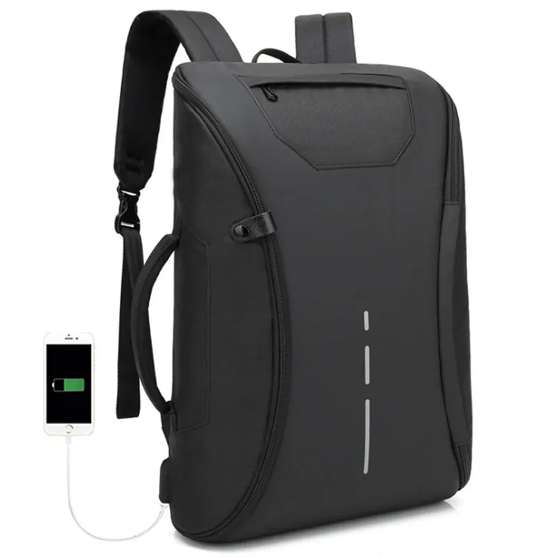 Detachable business trip computer bag waterproof backpack laptop tablet travel storage bags shoulder handbag USB charging College Students schoolbag