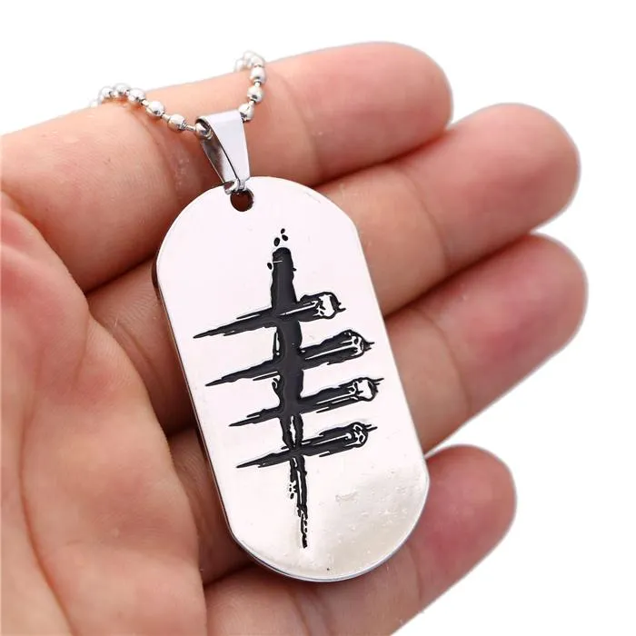 Hanger Kettingen 10 stuks Dead By Daylight Ketting Zilver Dog Tag Gift Mannen Vrouwen Game Choker Sieraden Accessoires YS117652600