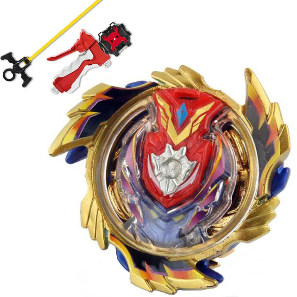 B-X TOUPIE BURST BEYBLADE GOLD-B96 STRIKE GOD VALKYRIE.MUGEN com lançador de corda LR Toupie Beyblades Burst Rise