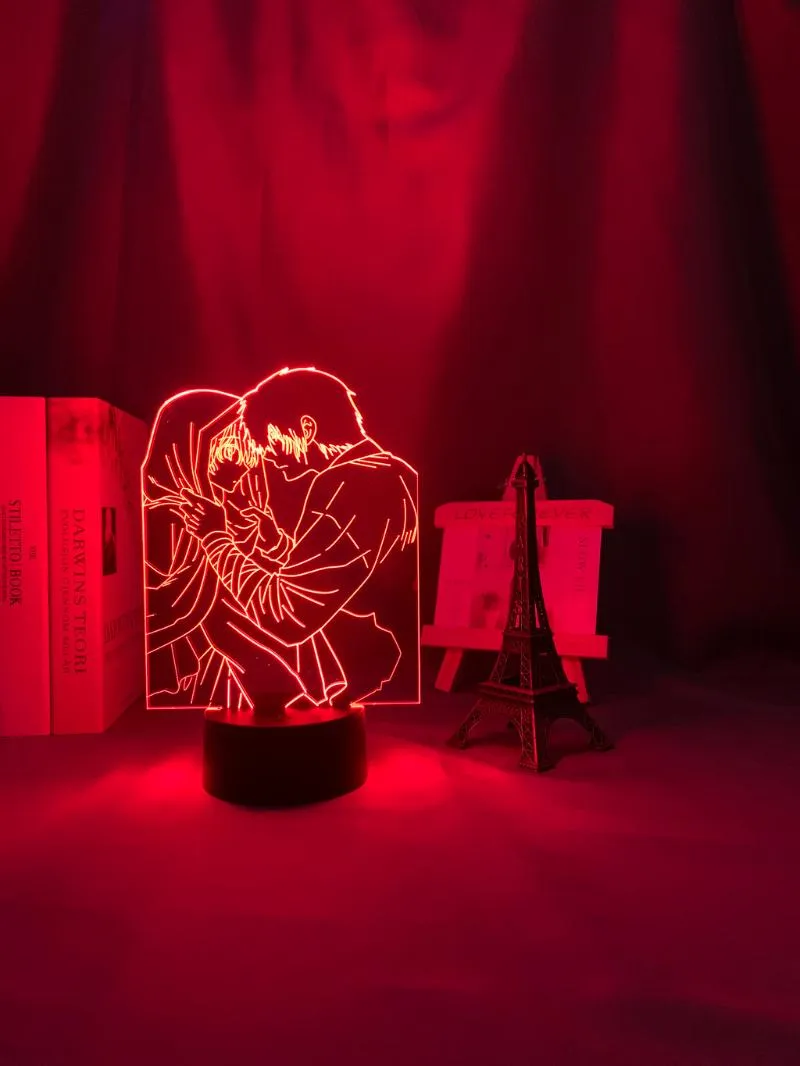 Lumières nocturnes 3d LED ANIME YONA DE L'AUTERE POUR LA CHAMBRE DÉCORD KIDS BRITHDAY Gift Manga Room Table Table Lampe237i