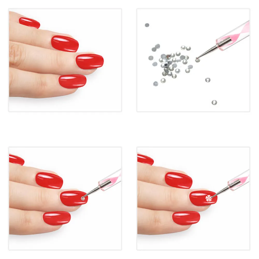 set Nail Art Doseergereedschap Doubleended Pointing Pennen ronde kop nagelgereedschap Dot naald manicure 5 maten7272058