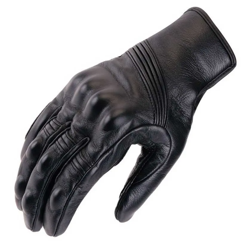 Motorcycle Gloves Touch Screen Leather black Driving Glove Men Women Bike Cycling Full Finger Motorbike Motor Motocross Luvas H1022