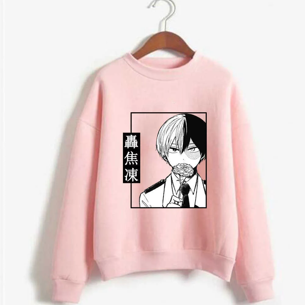 Dropship My Hero Academia Tops Casual Manches longues Dessin animé Streetwear Hommes Vêtements Y0803 Y0804