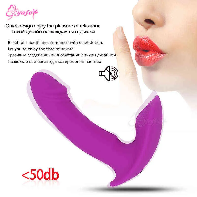 Giocattoli del sesso del vibratore del dildo della farfalla indossabile le donne Masturbatore stimolatore del clitoride 10 mutandine di vibrazione di velocità 0216
