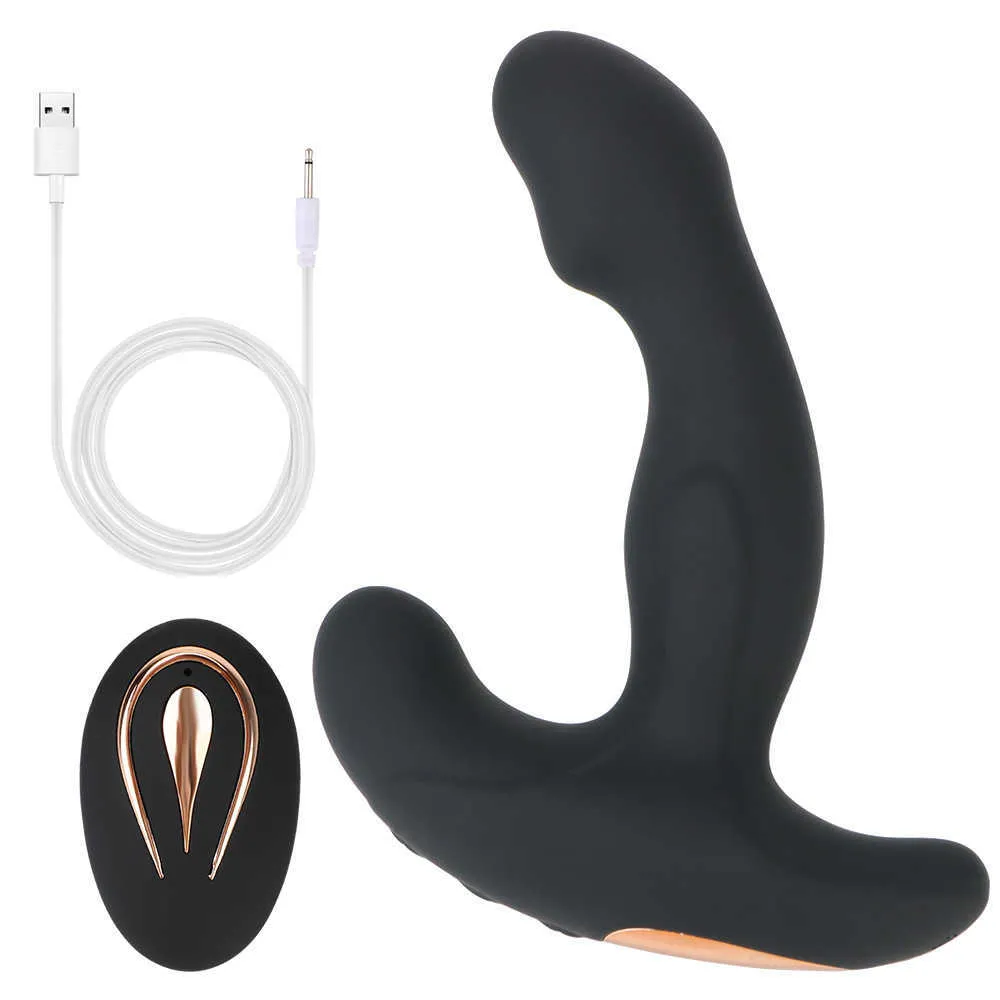 Massageföremål Dildo Vibrator Butt Plug 12 Frekvens Anal Vaginal Stimulator Man Prostate Massage Sexiga leksaker för män Women3818197