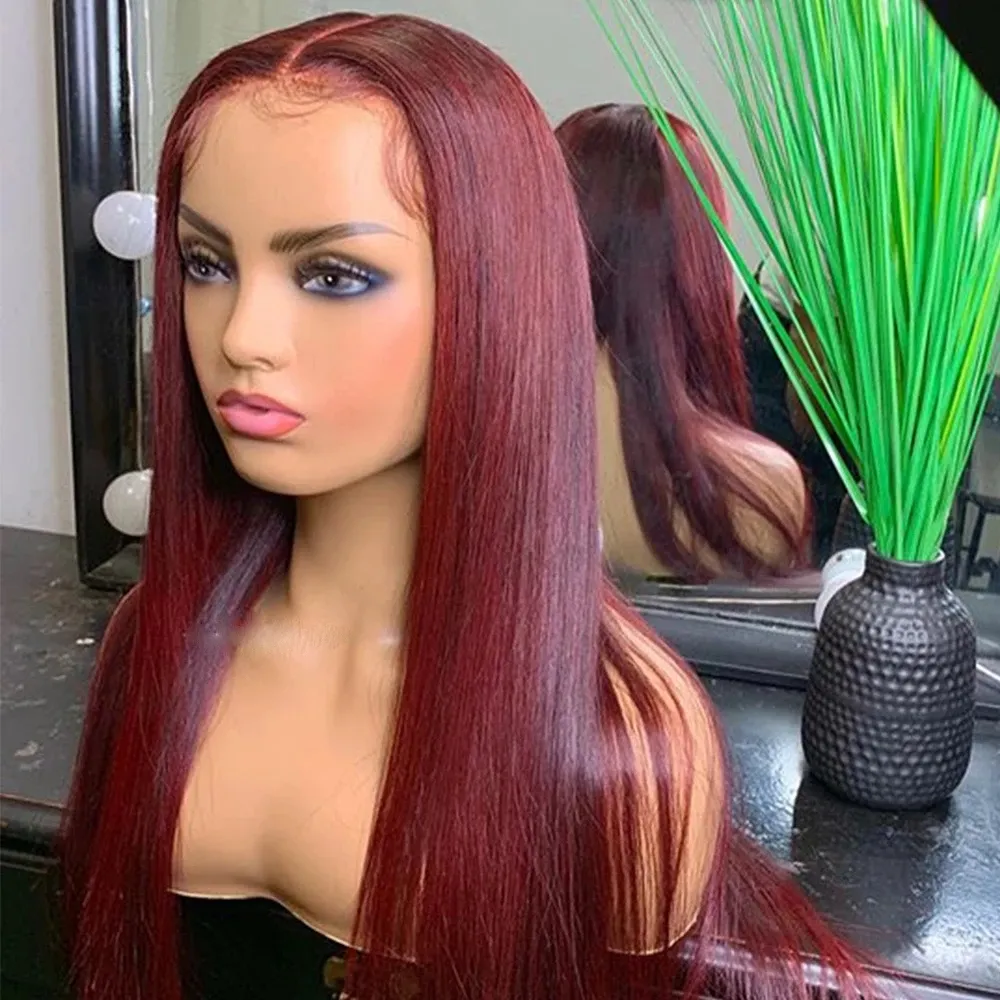 Synthetic Wigs New 613 Blue/Pink/Purple/Yellow/red Colorful Brazilian Straight lace front wig Pre Plucked Lace Frontal synthetic hair wig for women