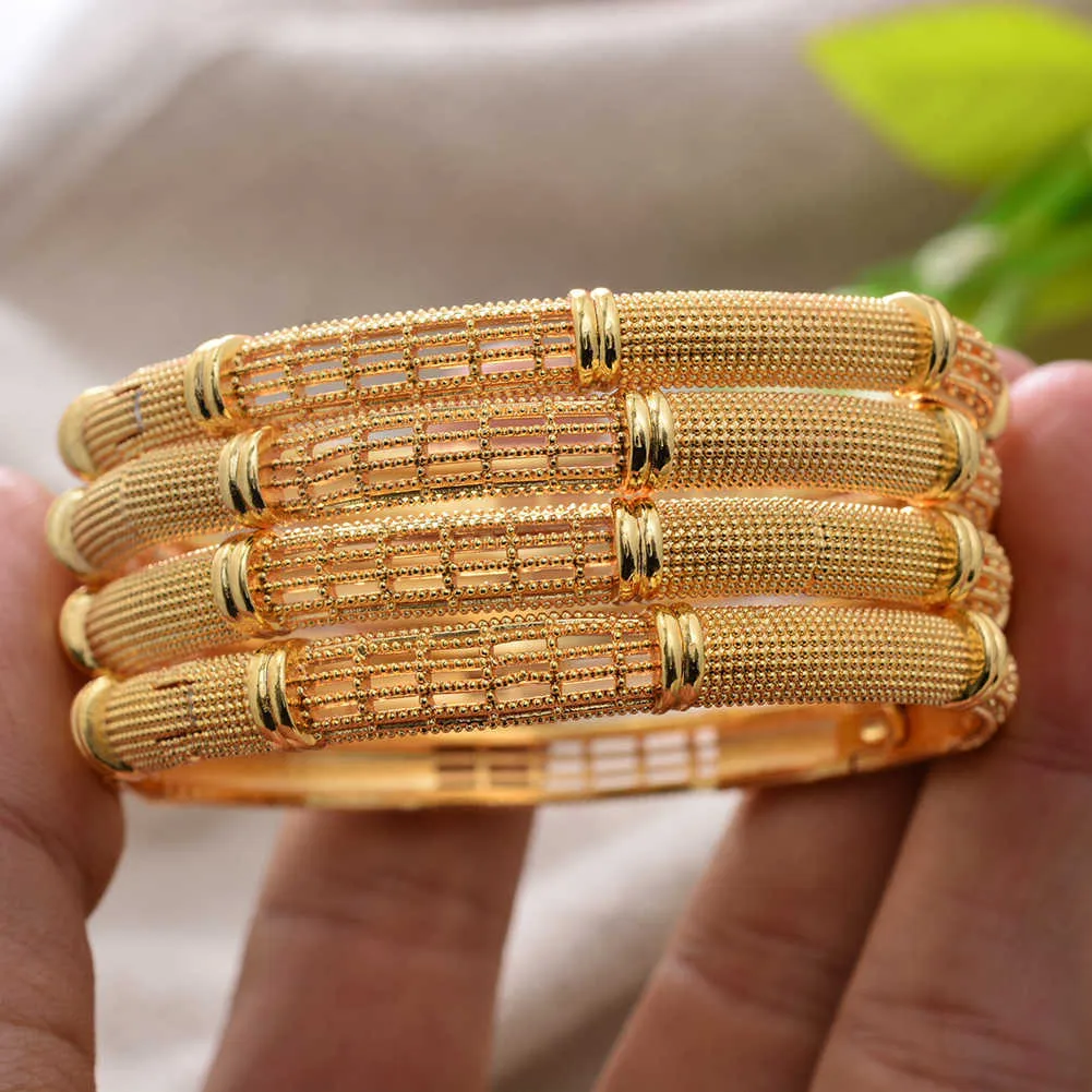 / 24k bracelets éthiopiens couleur or bracelets pour femmes fille indien dubaï africain bracelets de mariage bracelet fête cadeau de mariée Q0717